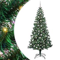 arbol de navidad artificial preiluminado verde 240 cm