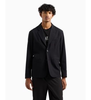 A|X Armani Exchange para hombre. XM000345AF10897UC001 Americana Single negro (38), Casual, Poliéster