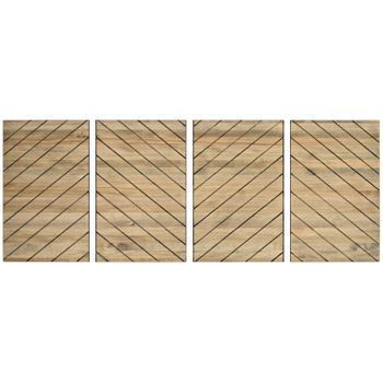 Cabecero Formas Z 4 Piezas 160x60cm En Madera Maciza De Pino Acabado Vintage Estilo Industrial Box Furniture