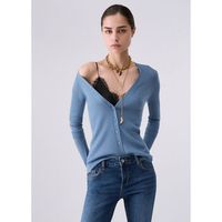 liu jo chaqueta de punto cardigan en pura lana para mujer