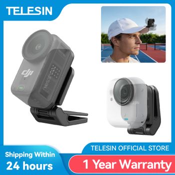 TELESIN gorra magnética de liberación rápida sombrero Clip montaje ángulo ajustable para DJI OSMO Nano Insta360 Go Ultra accesorios de Cámara de Acción