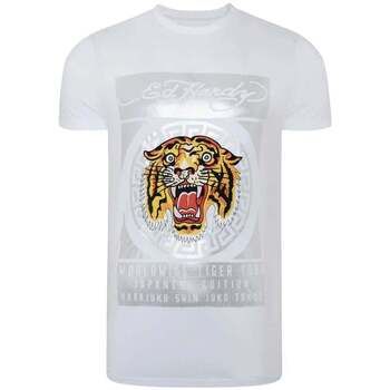 Ed Hardy Camiseta Tile-Roar T-Shirt White para hombre