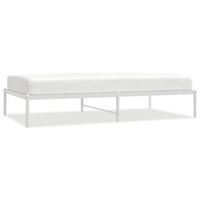 estructura de cama sin colchon metal blanco 100x190 cm vidaxl