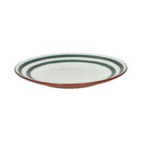 plato llano porcelana verde