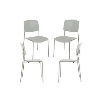 Pack 4 Sillas Chiel De Polipropileno 83*44*46 Cm - Gris