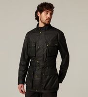 belstaff para hombre 105310 chaqueta trialmaster negro 46 casual algodon