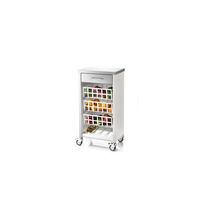 carrito de cocina moher con encimera inox 3 cestas cajon y botelleroblanco