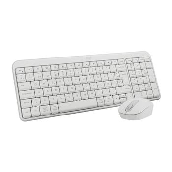 Teclado + ratón membrana Logitech MK250 Layout ES inalámbrico compacto blanco