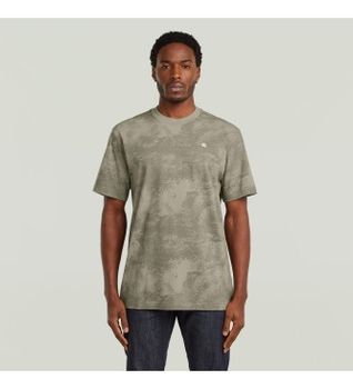 G-Star para hombre. D28589-E400-J183 Camiseta Allover Print kaki (S), Marrón, Casual, Verde, Algodón, Manga corta