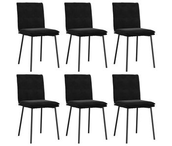 Vidaxl silla de comedor 6 unidades terciopelo negro