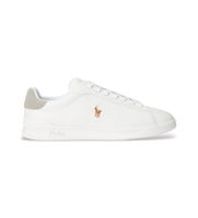 polo ralph lauren para hombre 809940762002 zapatillas de piel heritage blanco gris 39 plano cordones casual