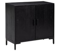 vidaxl aparador de madera maciza de pino negro 75x35x70 cm