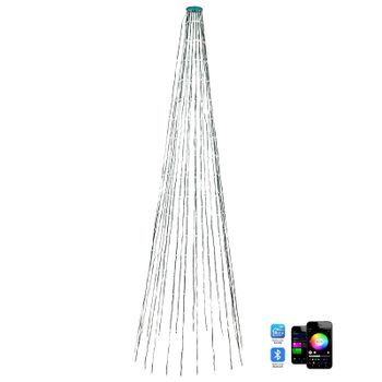 Cadena De Iluminación Led Con 400 Luces Controladas Por App Que Cambian De Color 200 Cm Con Temporizador E Interruptor Verde Saarloq