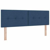 cabecerorpanel de cabecero ajustable en altura con cabecera azul 144 cm tela