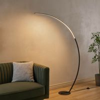 lampara de pie aluminio hierro y pvc  184 cm