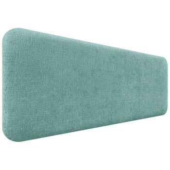 Dhome Cabecero Tapizado En Lana Liso Redondeado Para Pared Acústicos Cabeceros Absorbentes Cabezal Cama Dormitorio (verde Agua, 135cm)