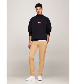Tommy Jeans para hombre. DM0DM09595 Pantalón Chino Scanton beige (28/34), Marrón, Casual, Algodón Orgánico, Sostenible