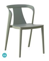 pack 4 sillas polipropileno color pistacho