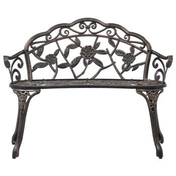 Banco De Bistró Aluminio Fundido Bronce 100 Cm