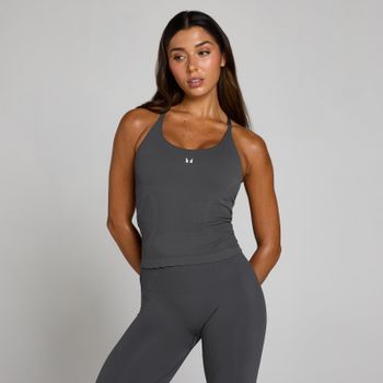 Camiseta de tirantes larga sin costuras Tempo Ultra para mujer de MP - Gris robusto - S