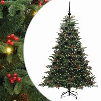 arbol de navidad artificial verde 180 cm pvc metal y plastico vidaxl