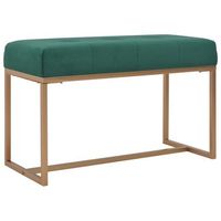 banco 80 cm terciopelo verde vidaxl