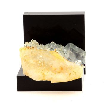 Fluoritis Blanca Y Verde + Cuarzo De Francia, Haute -loire, Langanac - Pierre Y Mineral Raro, Colección Sylvain Desfarge | 124.8 Ct - Certificado De