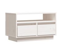mueble de tv de madera maciza de pino blanco 60x35x37 cm