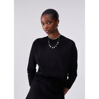 liu jo jersey punto boxy con detalles trenzados para mujer