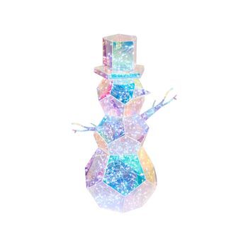 Accesorio Decoración De Navidad Led Interior Muñeco De Nieve Iluminación Multicolor Arctica