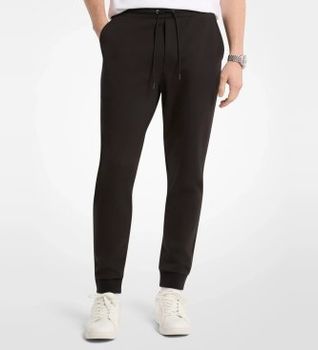 Michael Kors para hombre. CT6532D5MF Joggers de mezcla de algodón con logotipo negro (L), Casual, Algodón Orgánico