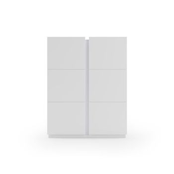 Zapatero melamina blanco veteado 122x95x35 cm