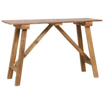 Mesa Consola De Madera Reciclada Mixta 130x40x80 Cm Vidaxl