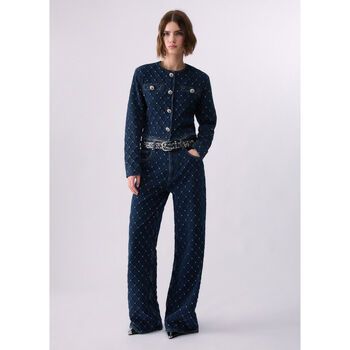 Liu Jo Jeans Jeans rectos acolchado con strass para mujer