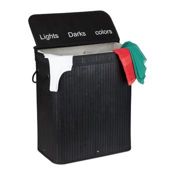 Clasificador De Ropa En Bambú - Black - 6.5x66x38.5cm