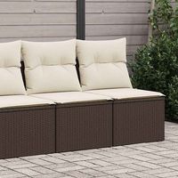 set sofas jardin y cojines 2 uds  juego de muebles de jardin ratan sintetico acacia marron cfw14618