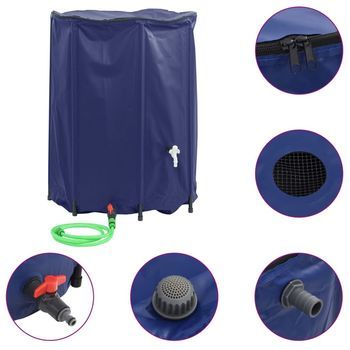 Depósito De Agua Plegable Con Grifo Pvc 1350 L Vidaxl