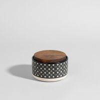 bote de gres blanco y negro 7 cm