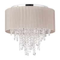lampara de arana de cristal con pantalla 60 cm