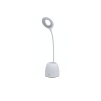 bel air home - flexo led con altavoz bluetooth y 3 intensidades de luz - blanco