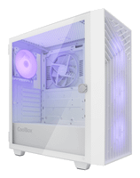 coolbox caja gaming atx ga300 gridline white