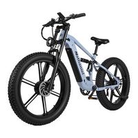 bicicleta de montana electrica nathaniel syr09 motor dual  neumaticos anchos de 26 azul