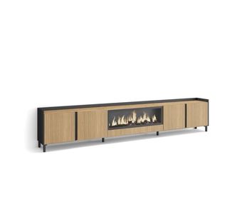 Mueble tv, televisión, muebles de salón, almacenaje, 315x35x61cm, para tv hasta 80
