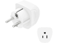 adaptador de viaje - hama 223458 tipo a y tipo b 3 pines compatible america canada blanco