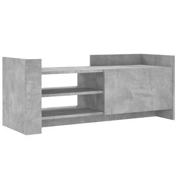 Mueble Para Tv Contrachapada Gris Hormigón 100x35x40 Cm Vidaxl