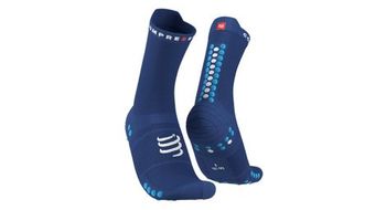 Par de calcetines compressport pro racing v4 0 run high blue