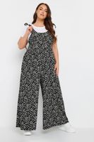 yours mono negro floral con tirantes anudables mujer curvy y tallas grandes yours