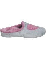 zapatillas de casa destalonadas cosdam 13039 en gris y rosa 38