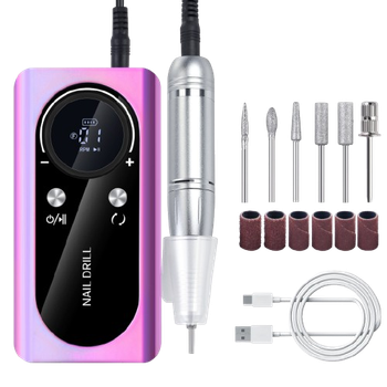Máquina Eléctrica Portátil Profesional Para Manicura Y Pedicura, Juego De Brocas Para Uñas, Herramientas Para Quitar Gel Acrílico Para Uñas, Máquina Pulidora De Uñas Eléctrica