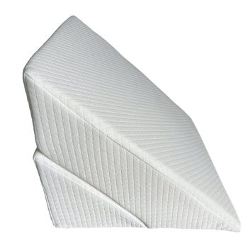 Cojin Triangular de Espuma Viscoelástica de 60 x 40 x 24 cm, Diseño Multiposición, Ideal para Leer, Recostarse o Levantar las Piernas, Amortiguación Perfecta, Adaptable al Cuerpo, Ayuda a Corregir la